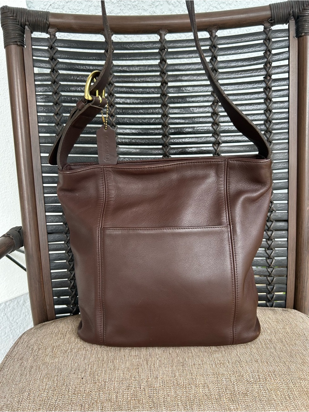 Coach 4165 Brown Leather Shoulder Bag - Classic Everyday Tote